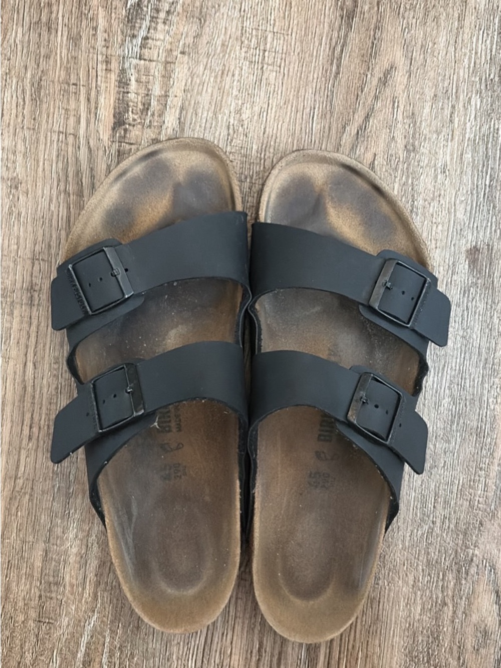 Birkenstock Black Two-Strap Men’s Sandals with Buckles